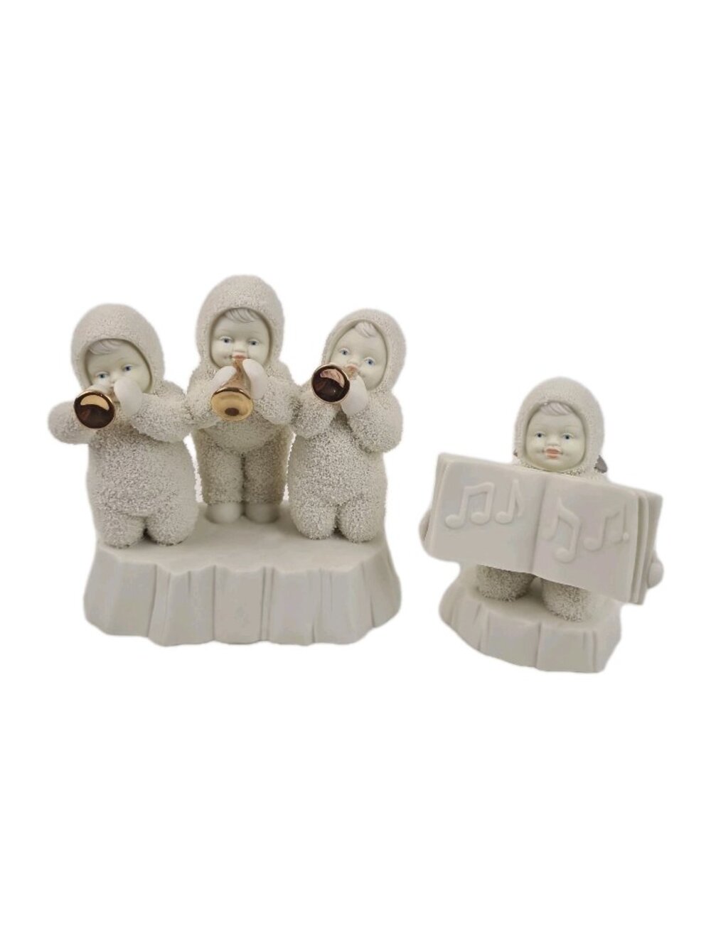 Department 56 Snowbabies "Three Tiny Trumpeters" 68888 Winter Celebration
